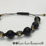 fun-fun flowers *レインボーオブシディアン&ビーズ