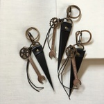 本革キーホルダーBK【spanner】