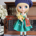 ＊花々や鳥たちのワンピース＊コーデ７点セット＊ blythe outfit＊ブライス ＊ブーツ＊