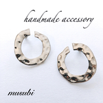 大ぶり シルバーピアス フープピアス
