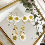 ノースポール押し花💗イヤリング、ピアス  退色防止加工