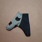 猫柄×デニムサルエルパンツ