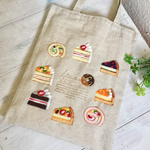  Cafe-sweets☆羊毛刺繍トート〜スイーツ&すいーつ🍰