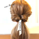 new♡ リボンヘアゴム name入れ無料  2本