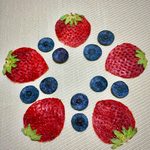 押しフルーツ  押しいちごとブルーベリー