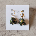 PONPONmini ピアス/ノンホールピアス  カーキ