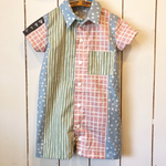 sale!オシャレさんにパッチ柄♪輸入コットン☆Babyシャツロンパース