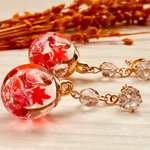 紅葉狩り 秋のピアス