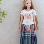 momokodoll　チェックロングスカートのセット