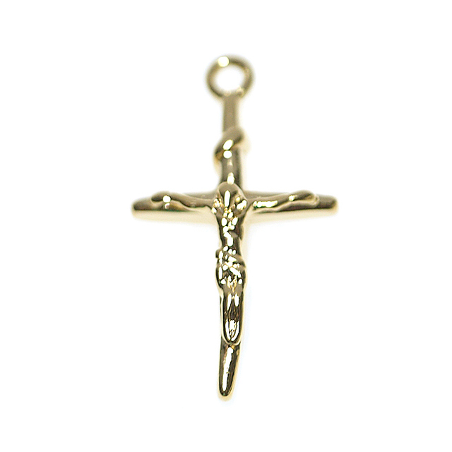 新作 2個入り 3d jesus christ cross クロスゴールドチャーム パーツ
