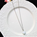 【5月誕生石】翡翠ﾁｪｰﾝﾈｯｸﾚｽ(ｼﾙﾊﾞｰ)ｈ252