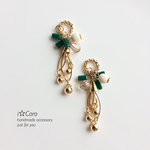 グリーン×ゴールド♢ earring or pierce