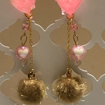 ふわふわかわいい子供イヤリング