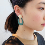 【再入荷】2wayヴィンテージグリーンリングピアス・イヤリング/CM0018