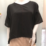 黒のプルオーバー3　着物リメイク