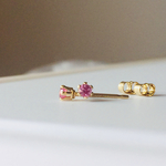 ✳︎14kgf ✳︎ピンクサファイアの一粒ピアス