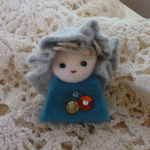 フェルトの小人マグネット・ブルー