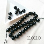 【36個】ブラッククォーツ＊丸玉・約10mm