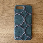 *受注製作*ミナペルホネン*タンバリン*スモーキーグリーン×ダークパープル*mina perhonen*iPhoneケース*iPhoneカバー*スマホケース*スマホカバー