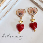 一点物♡smoky pink♡ドライフラワー  ピアス