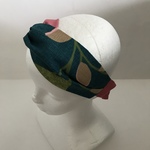 pink & greenのお花柄クロスターバン