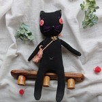 送料込みお座り黒猫さん・ソックスキャット