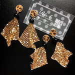 ヒョウ柄×ゴールドチェーン✨ピアス/イヤリング