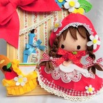 【壁飾り】　赤ずきんちゃん（フレーム）