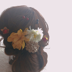 成人式♡ドライフラワー風ヘア飾り
