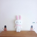ふわもこうさぎさん(オフホワイト　約22㎝)