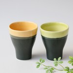 カップペア（小）アートパレットGreen＆Orange