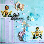 スクラップブッキング12インチ☆little MOMENTS  big MEMORIES
