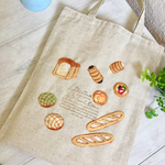 [ふんわりパンの 羊毛刺繍トート☆