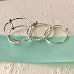 シンプルなシルバーリング3本セット