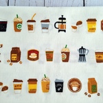 50×50★コーヒー柄の生地