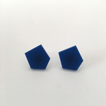 再）【多角形 ブルー ピアス or イヤリング 】