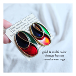 gold&multicolor vintagebutton