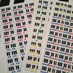 ピアノ 鍵盤シール 全調ポジションシール44枚×3シート ◆ピアノレッスン グッズ 