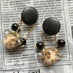 レザー×レオパード ジャラジャラ✨ピアス/イヤリング