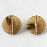  【2個】18mm ブラウンボタン