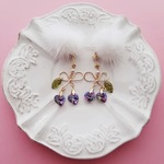 ミンクファー×cherry bonbon  ピアス&イヤリングR356