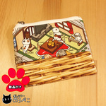 猫屋敷のポケットティッシュポーチ ／グレー　（bc727-696）