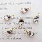 Amethyst/White Givre Pear Stones　6点セット