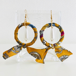 ✴︎在庫処分sale✴︎スカーフ柄フープピアス