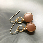 [再販] オレンジムーンストーン♚ピアスorノンホールピアス