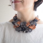 ♬展示♪cotton　necklace　double～グレー