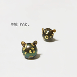 まんまる豹ピアス mini bl