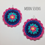 【送料無料】お花クロシェピアス pink