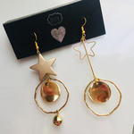 アシメ❤︎スターゴールドピアス