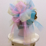 レインボーチュールリボン♡ヘッドドレス♡ウェディング♡披露宴♡結婚式♡ハロウィン